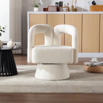 Xiyuyeu 360 Degree Swivel Chairs, Cuddle Barrel Accent Chairs, Round ...