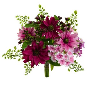 Nearly Natural 9-in Mixed Pink Daisy Artificial Flower Bundle (Set of 3) - 1 of 1