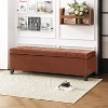 NicBex Modern 50" Storage Bench Velvet Accent Stool with Button Tufted for Entryway and Living Room - 2 of 4