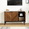Eugen 47'' WideModern Storage  Sideboard with Adjustable Black Metal Legs | KARAT HOME - 3 of 4