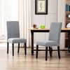 WestinTrends  Upholstered Linen Fabric Dining Chair - 2 of 4