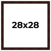 PosterPalooza | Square Distressed Brown Picture Frame - UV Acrylic, Foam Board Backing, Hanging Hardware - 2 of 4