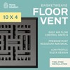 Basketweave Floor Register Vent with Mesh Cover Trap - 2 of 4