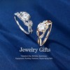 Moissanite Engagement Rings, 1.2ct Silver Twig Ring for Women Gifts Size 7 - 2 of 4