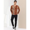 Lars Amadeus Men's Leopard Print Party Slim Fit Long Sleeves T Shirt - 3 of 4