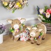 Northlight Boy Piglet with Floral Wreath Spring Figurine - 10.25" - Brown and Beige - 3 of 4