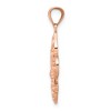 Black Bow Jewelry 14k Rose Gold Fleur De Lis Pendant, 14mm (9/16 inch) - 2 of 4