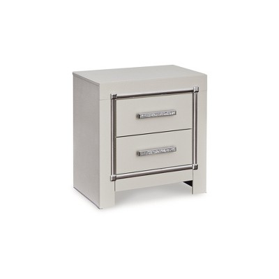 Signature Design by Ashley Zyniden Glam Faux Gator 2 Drawer Nightstand