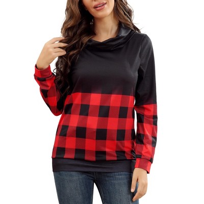 Women's Sweatshirt Snow Print Hoodie Pullover Casual Long Sleeve Tops