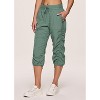 RBX Active Women's Lightweight Quick Drying Capris Adjustable Leg/Inseam Stretch Woven Workout Hiking Cropped Jogger Pants with Pockets - 3 of 4