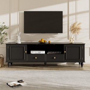 Modern MDF Wood TV Stand for Living Room,TV Stand with Storage Drawers and Open Shelves,Minimalist TV Stand for Entertainment Center-Coolbibila - 1 of 4