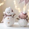 BABYYER Christmas Snowman Doll, Soft and Fabric Snowman Plush Toy for Holiday Home Decor, Desktop or Window Display - 4 of 4