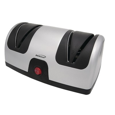 Brentwood Silver and Black 2-Stage Electric Knife Sharpener