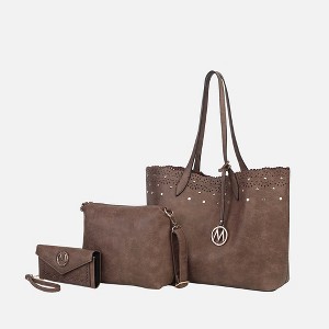 MKF Collection Mariahna 3-Piece Set – Shopper Tote, Crossbody Bag, and Wristlet Wallet Purse by Mia K - 1 of 4