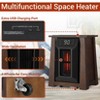 Infrared Space Heater for Indoor Use with 8 Heating Quartz Elements, 1500W Electric Room Heaters for Bedroom Office - 3 of 4
