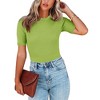 Clearlove Womens Short Sleeve Sweaters Summer Tops Crew Neck Lightweight Knit Sweaters - 2 of 4