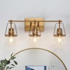 LNC Dendrophyllia 21.2-in 3-Lights Polished Gold and Clear Glass   Modern/Contemporary Vanity Lights - 2 of 4