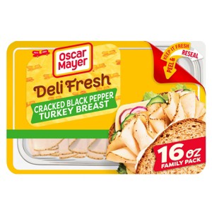 Oscar Mayer Deli Fresh Cracked Black Pepper Turkey Breast - 16oz - 1 of 4
