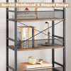 70.87" Tall Bookshelf with Drawers Industrial Bookcase with 4 Tiers Open Storage Shelves for Bedroom, Living Room, Home Office, Brown - 4 of 4