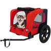 VisioGear Outdoor Foldable Pet Stroller, Dog Stroller with Mesh Screen Layer for Elder Pets, Red & Black, 42.52"*31.5"*27.5" - 4 of 4