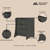 Manhattan Comfort Set of 2 Coney 3 Drawer Dressers - 4 of 4