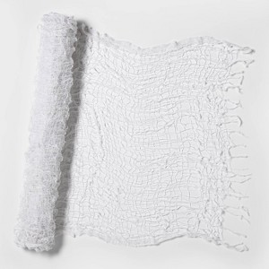 36' Black Light Responsive Jumbo Eerie Fabric White Halloween Prop - Hyde and EEK! Boutique™: Polyester Mesh, Indoor/Outdoor Use - 1 of 3