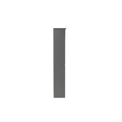Gray Twin Wood Bookcase Headboard with Storage