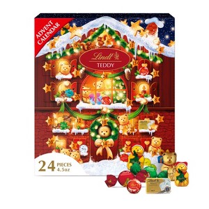 Lindt Christmas Teddy Bear Chocolate Candy Advent Calendar - 4.5oz - 1 of 4