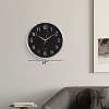 Clockswise Round Quartz Wall Clock Non-Ticking Battery Operated with Silent Sweep Movement, Aluminum Silver Frame - 2 of 4