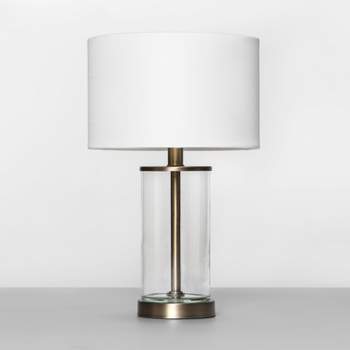 Fillable Accent with USB Table Lamp Brass - Threshold™