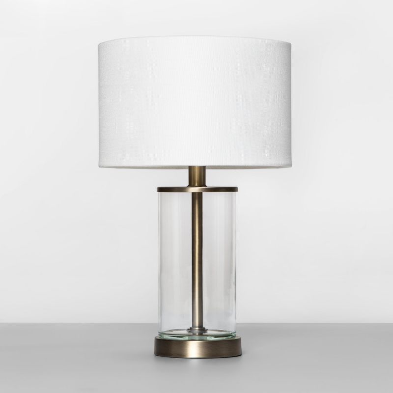 Fillable Accent with USB Table Lamp Brass - Threshold&#153;, 1 of 12