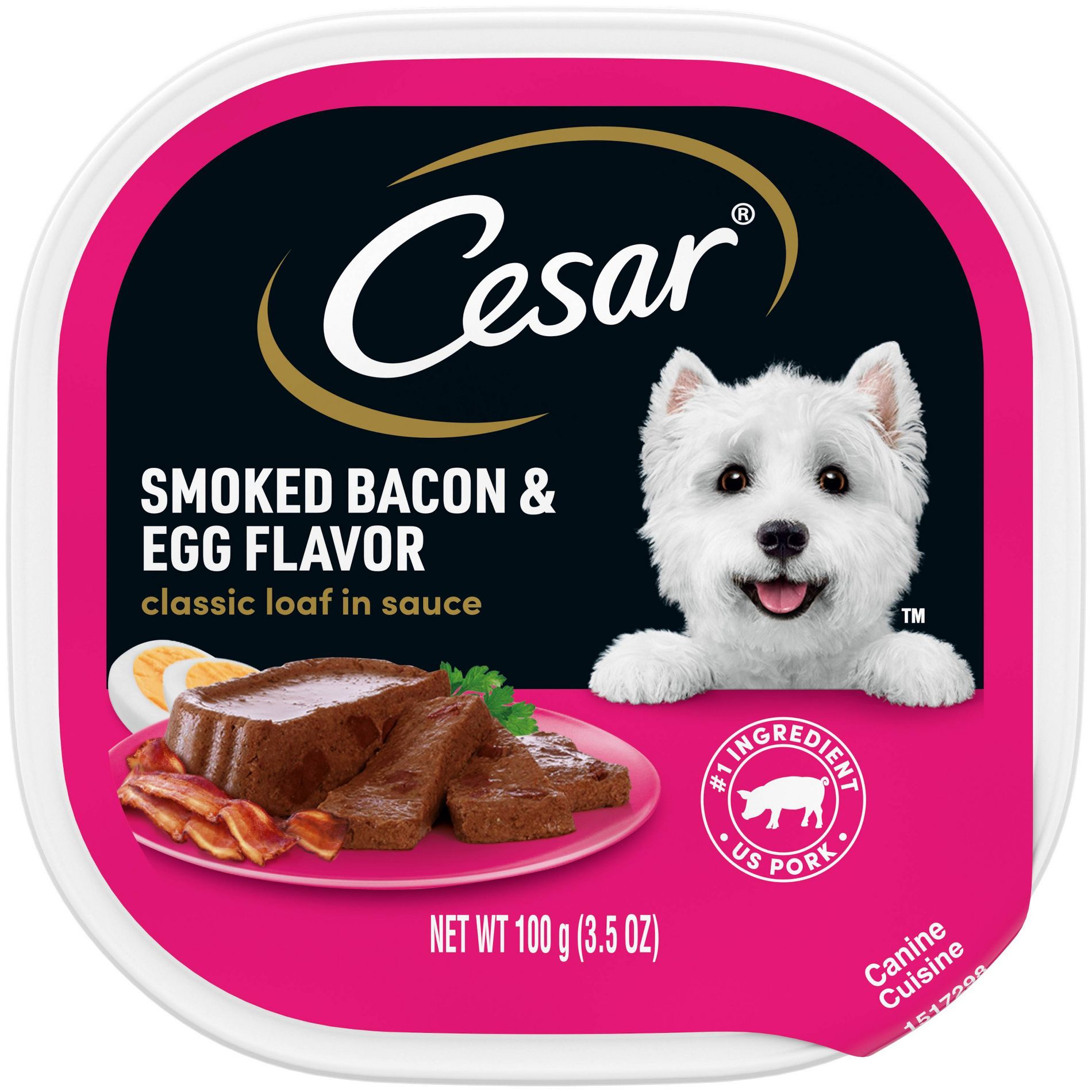 Cesar Egg and Smoked Bacon Flavor Classic Loaf in Sauce Wet Dog Food - 3.5oz