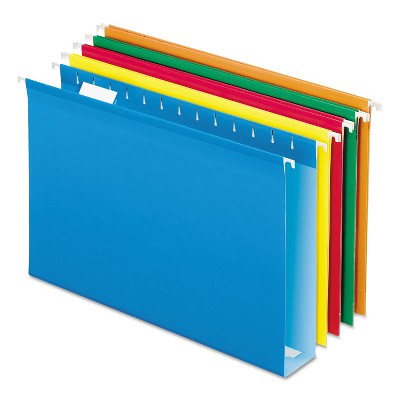 Pendaflex Extra Cap Hang File Folders w/Box Bottom Legal Size 1/5-Cut Tab Asst 5143X2ASST