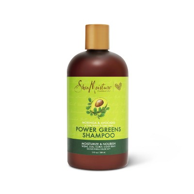SheaMoisture Power Greens Sulfate Free Shampoo Moringa and Avocado, 13 oz