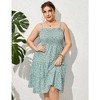LXT-Women's Plus Size  Square Neck Ruffle A Line Beach Sundress - 2 of 3