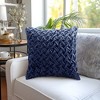 LIVN CO. Vintage Ruched Square Velvet Pillow - 2 of 4