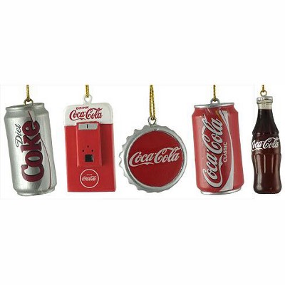 Kurt Adler Coca Cola Coke At the Movies with Popcorn and Soda Glass Ornament