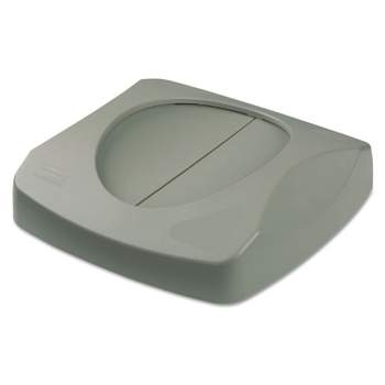 Rubbermaid Commercial Untouchable Square Swing Top Lid 16 x 16 x 4 Gray 268988GRA