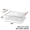 Trio Home 3-Piece Kitchen Counter Dish Drying Rack, wood handle, Removable Utensil Holder and Drainboard, Stainless steel - 3 of 3
