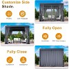 Heynemo Louvered Pergola, Outdoor Metal Canopy with 2 Independently Adjustable Louver Roof, Patio Pergola with Curtains & Netting - 3 of 4