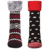 MeMoi Women's 2 Pair Pack Plush Non-Skid Cabin Crew Socks - 2 of 3