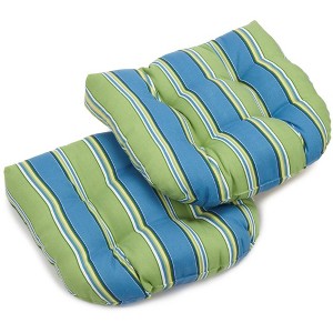 Blazing Needles, 19-inch U-Shaped Outdoor Spun Polyester Tufted Dining Chair Cushion (Set of 2) - 1 of 1