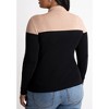 ELOQUII Women's Plus Size Colorblock Sweater - 3 of 4