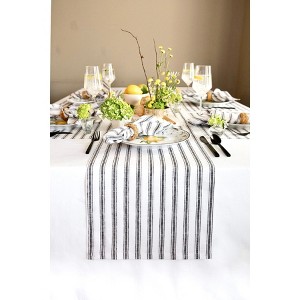 Solino Home Striped Linen Table Runner | Capri Ticking Stripe - 1 of 4