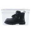(4Pack)Clear Glossy Plastic Extra Tall Shoe Box with Lid, Adult Size,One Pair of Size, One Tier - 4 of 4