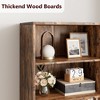 Acekool 71" Tall Farmhouse 6-Tier Bookshelf with Drawer, Wood & Metal Narrow Storage Organizer, Industrial Style Display Shelf - 4 of 4