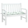 vidaXL Garden Bench Cushion Leaf Pattern 39.4 in.x19.7 in.x2.8 in. Oxford Fabric - 3 of 4