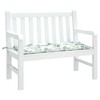 vidaXL Garden Bench Cushion Leaf Pattern 39.4 in.x19.7 in.x2.8 in. Oxford Fabric - image 3 of 4