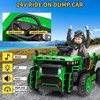Garvee 24V 2-Seater Ride-On Dump Truck for Kids, Electric Construction Vehicle with Remote Control,Motorized Dump Bed, Shovel, LED Lights, Music - 3 of 4