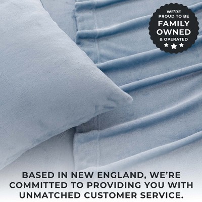 Pearl Blue Queen Velvet Plush Microfiber Sheet Set